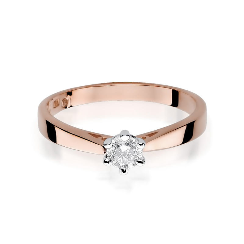 Pierścionek W229B Diament 0,30ct różowe złoto