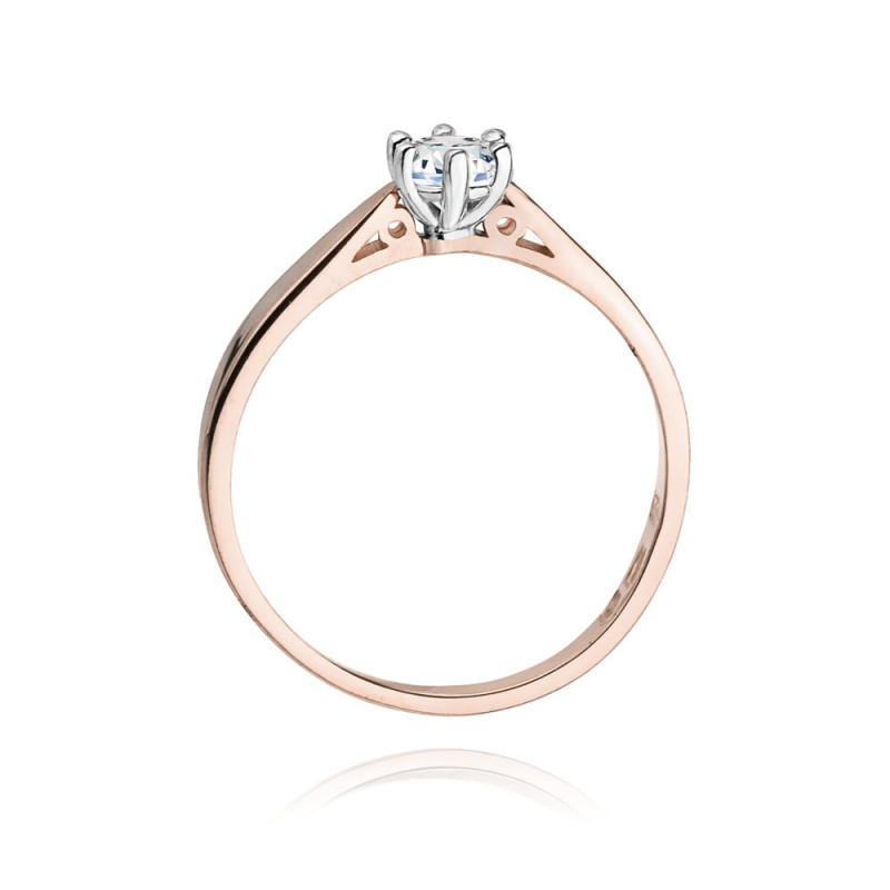 Pierścionek W229B Diament 0,30ct różowe złoto