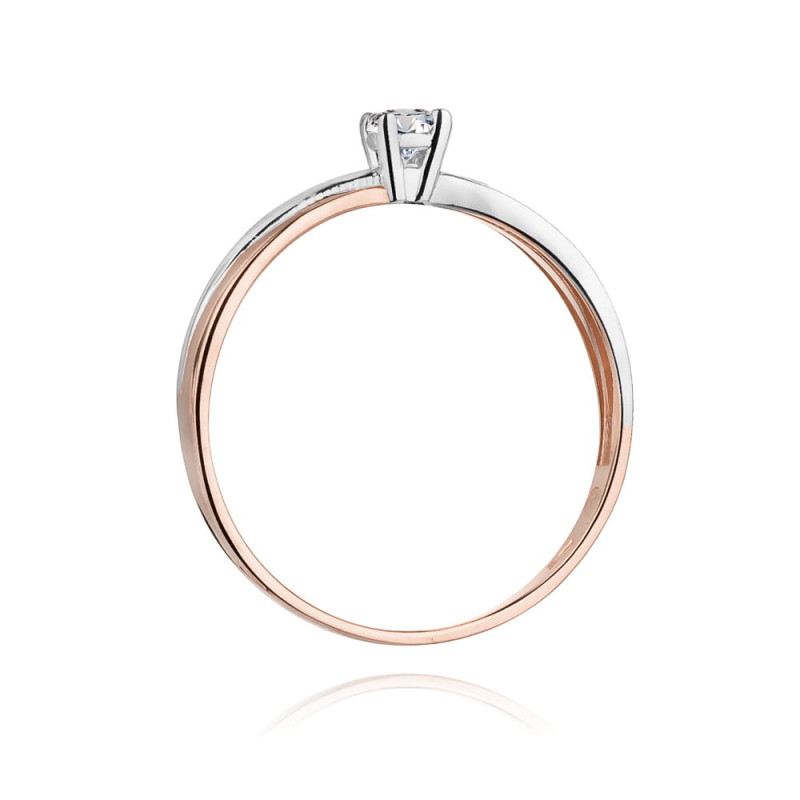 Pierścionek W230 Diament 0,08ct różowe złoto