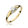 Pierścionek W331 Diament 0,10ct żółte złoto