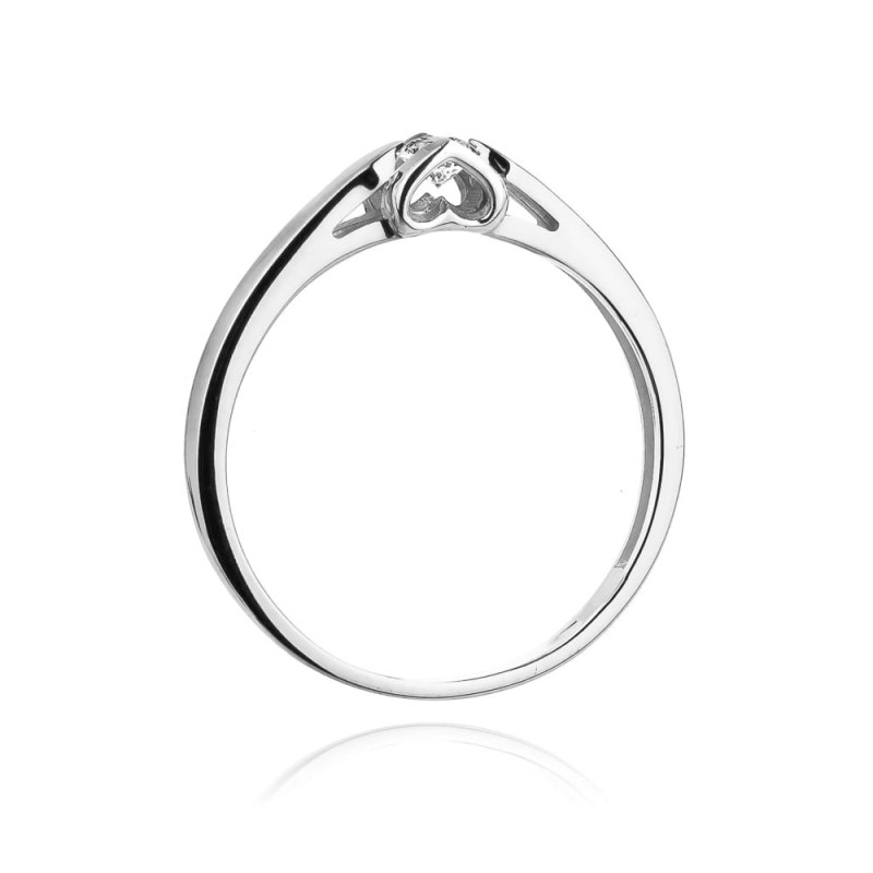 Pierścionek W320 Diament 0,04ct białe złoto