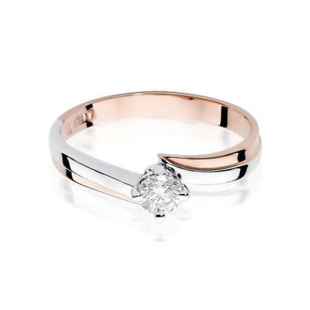 Pierścionek W231B Diament 0,25ct różowe złoto