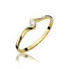 Pierścionek W332 Diament 0,09ct żółte złoto