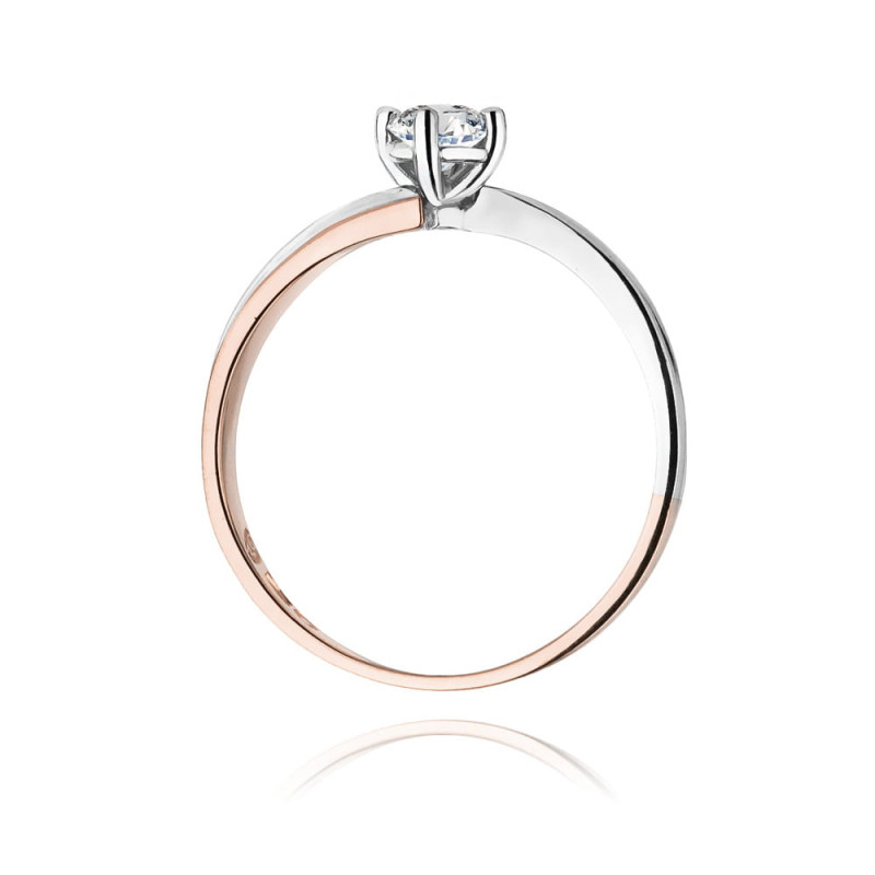 Pierścionek W231B Diament 0,30ct różowe złoto