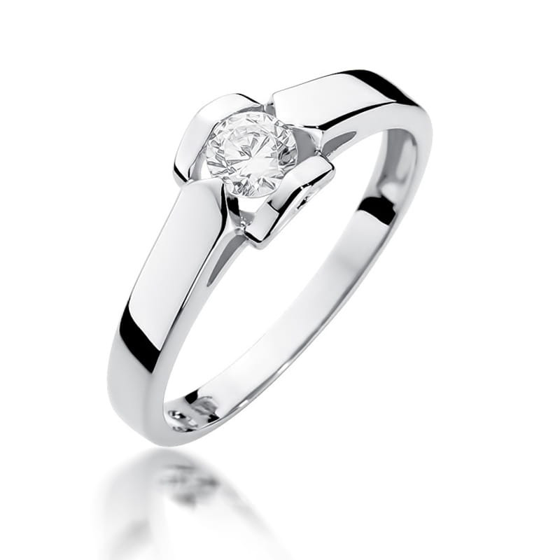 Pierścionek W320 Diament 0,30ct białe złoto