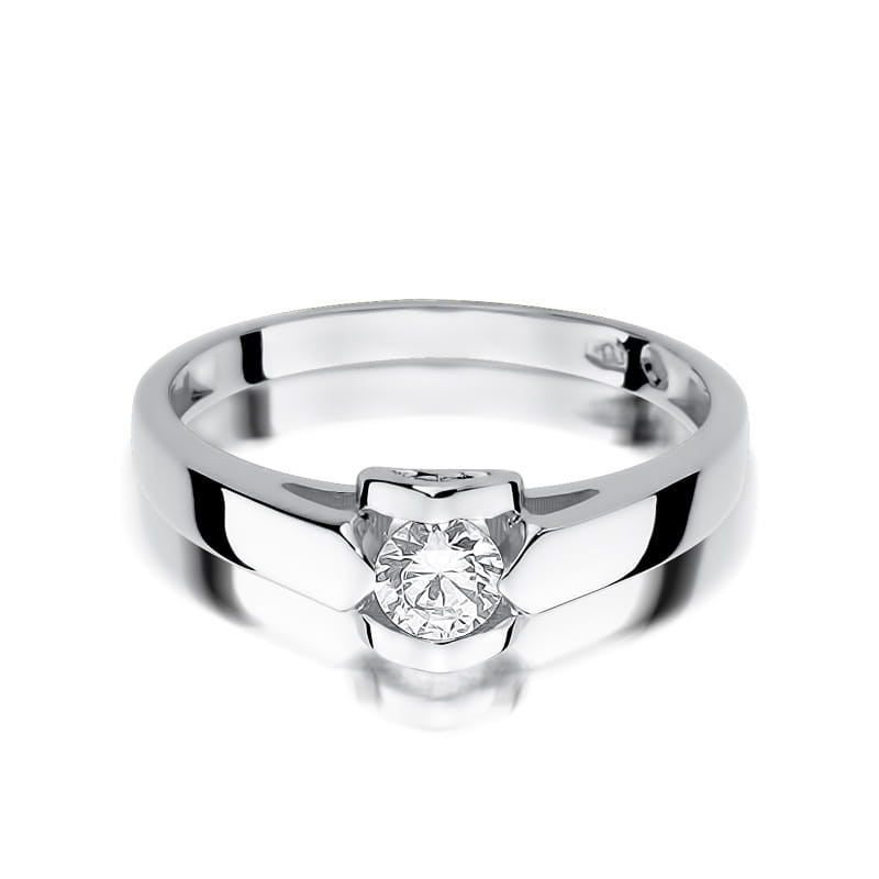 Pierścionek W320 Diament 0,30ct białe złoto
