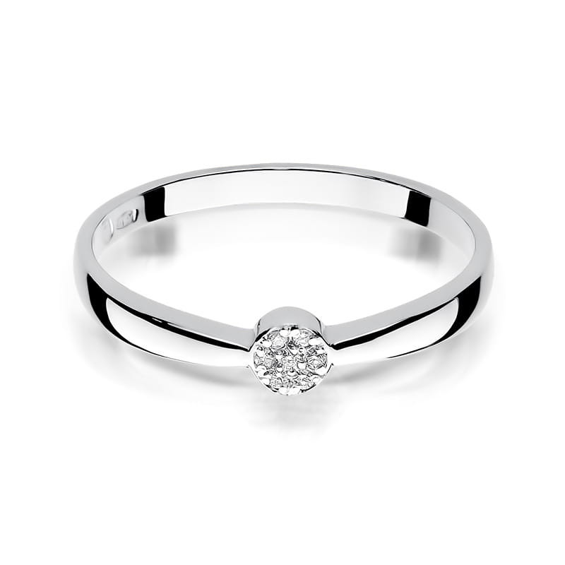 Pierścionek W322 Diament 0,04ct białe złoto