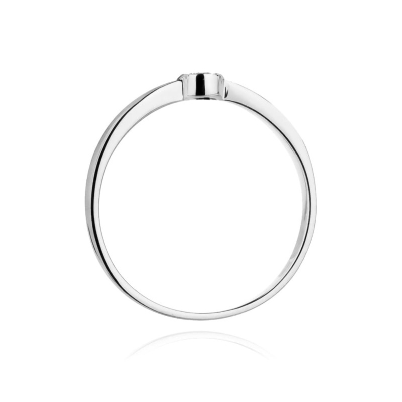 Pierścionek W322 Diament 0,04ct białe złoto