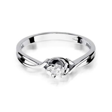 Pierścionek W329 Diament 0,10ct białe złoto