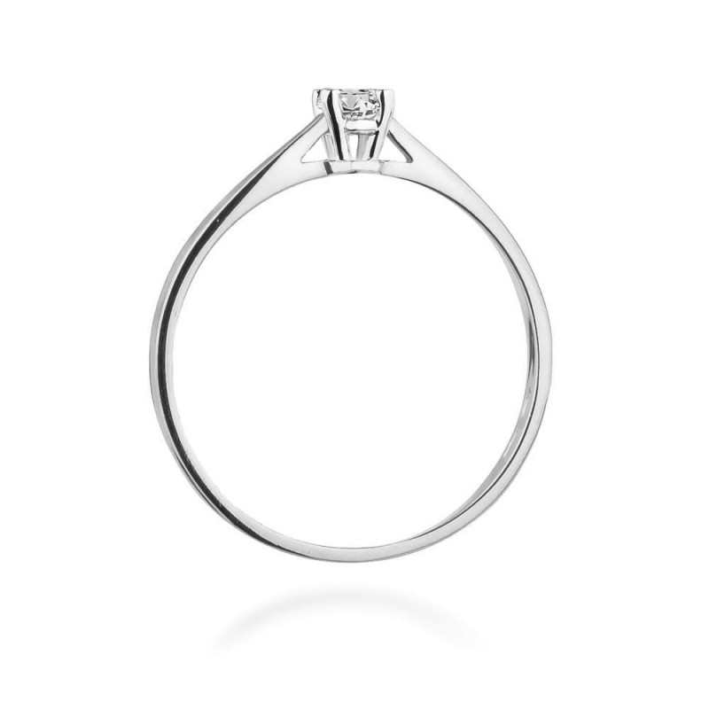 Pierścionek W335 Diament 0,15ct białe złoto
