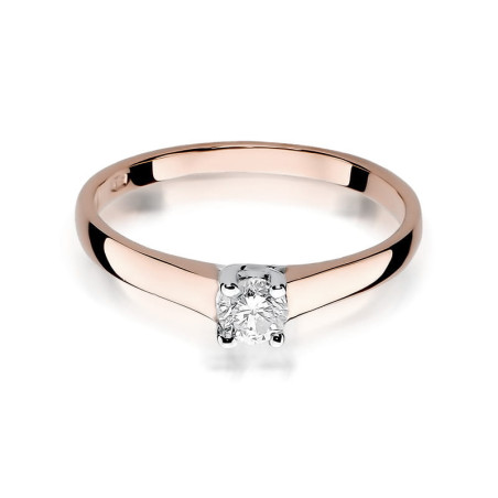 Pierścionek W239 Diament 0,20ct różowe złoto