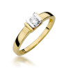 Pierścionek W343 Diament 0,10ct żółte złoto
