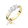 Pierścionek W344 Diament 0,25ct żółte złoto