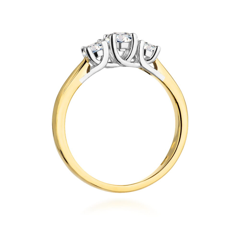 Pierścionek W344 Diament 0,25ct żółte złoto