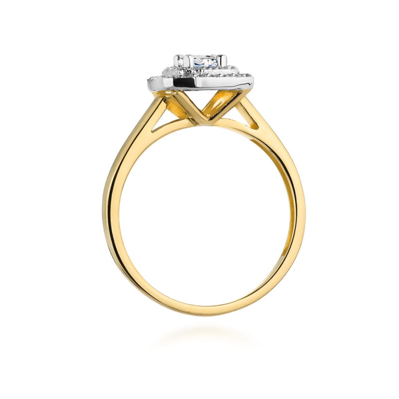 Pierścionek W345 Diament 0,30ct żółte złoto