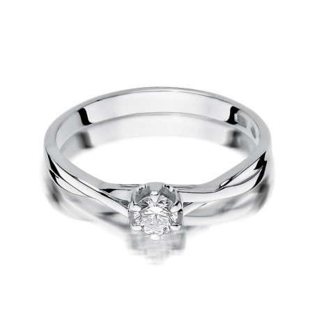 Pierścionek W340B Diament 0,23ct białe złoto