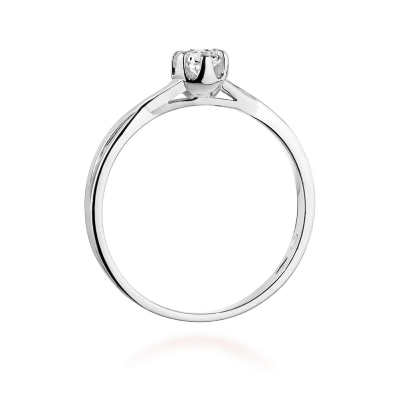 Pierścionek W340B Diament 0,23ct białe złoto