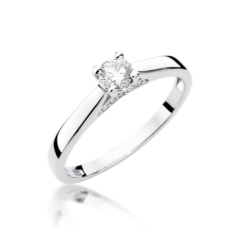 Pierścionek W341 Diament 0,25ct białe złoto