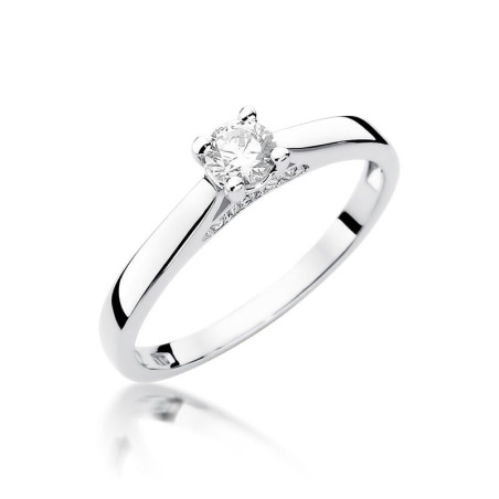 Pierścionek W341 Diament 0,25ct białe złoto