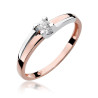 Pierścionek W246 Diament 0,12ct różowe złoto