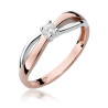 Pierścionek W248 Diament 0,10ct różowe złoto