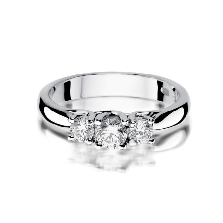 Pierścionek W344 Diament 0,25ct białe złoto