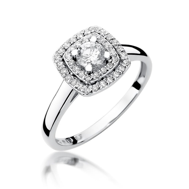 Pierścionek W345 Diament 0,30ct białe złoto
