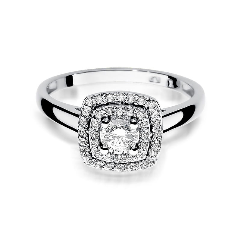 Pierścionek W345 Diament 0,30ct białe złoto