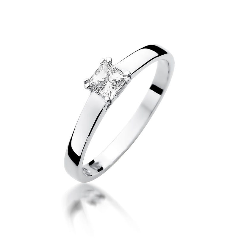 Pierścionek W347 Diament 0,30ct białe złoto