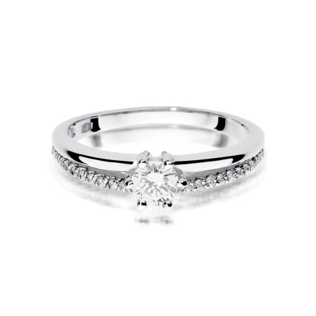 Pierścionek W355 Diament 0,30ct białe złoto