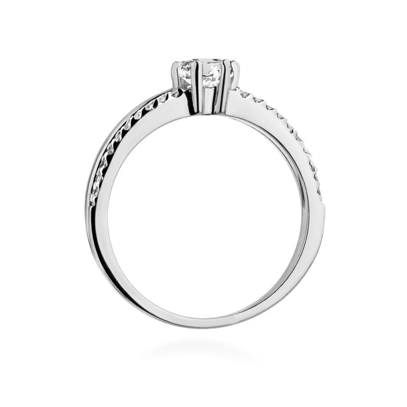 Pierścionek W355 Diament 0,30ct białe złoto