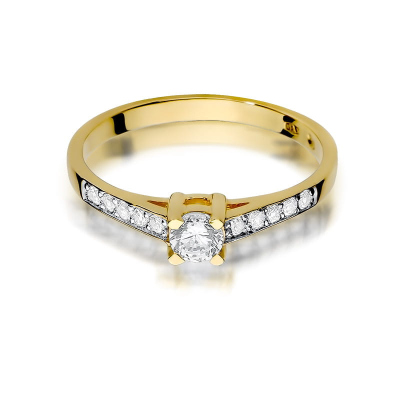 Pierścionek W364 Diament 0,30ct żółte złoto