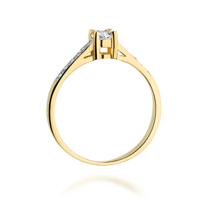 Pierścionek W364 Diament 0,30ct żółte złoto