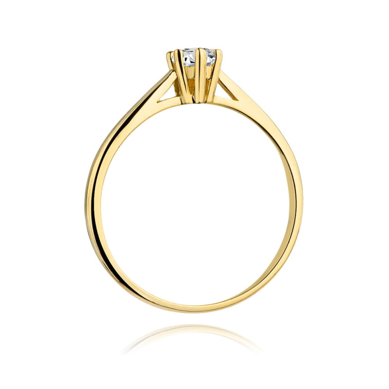 Pierścionek W365 Diament 0,15ct żółte złoto