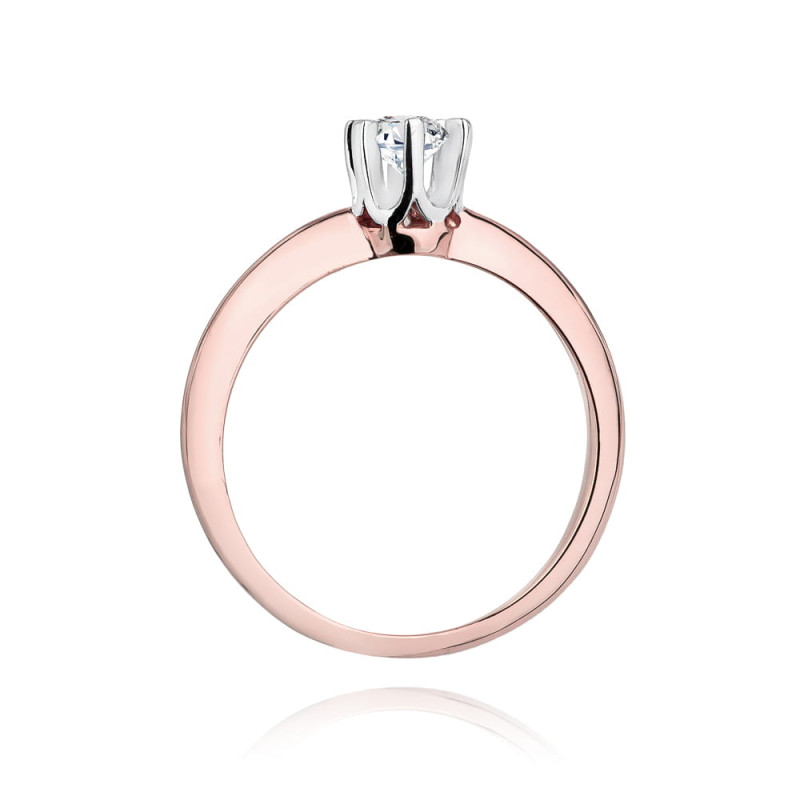 Pierścionek W267 Diament 0,30ct różowe złoto