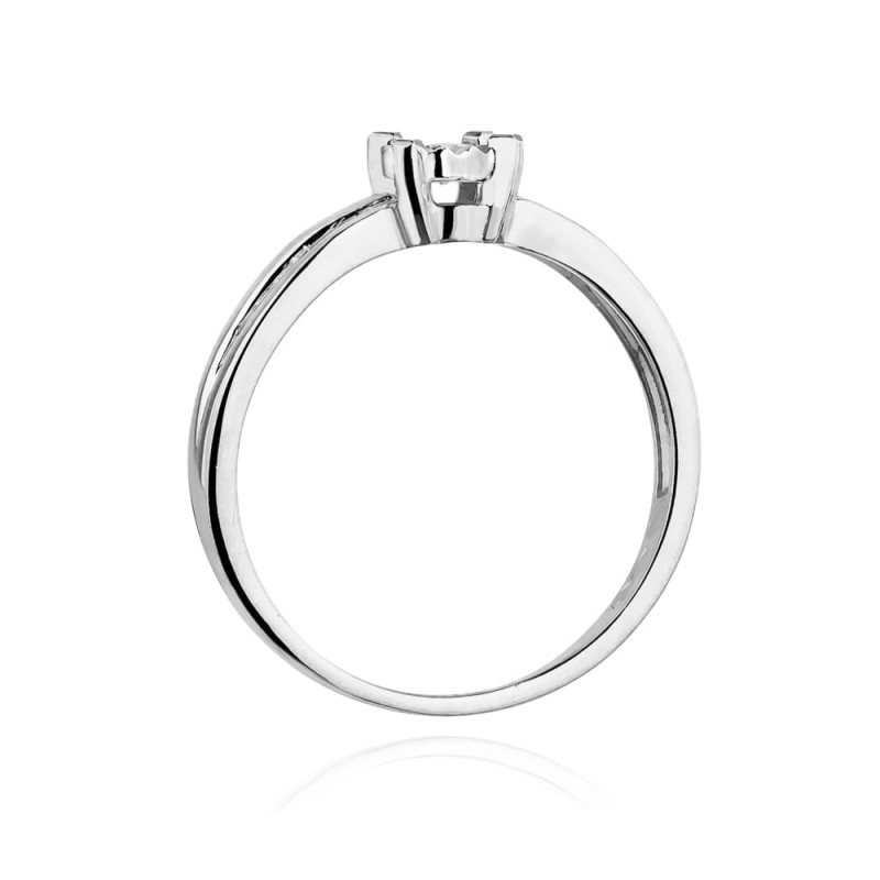 Pierścionek W360 Diament 0,08ct białe złoto