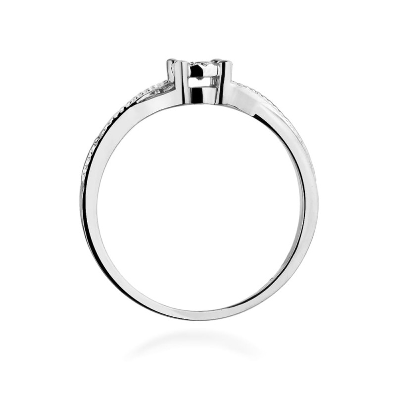 Pierścionek W361 Diament 0,08ct białe złoto