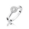 Pierścionek W362 Diament 0,12ct białe złoto