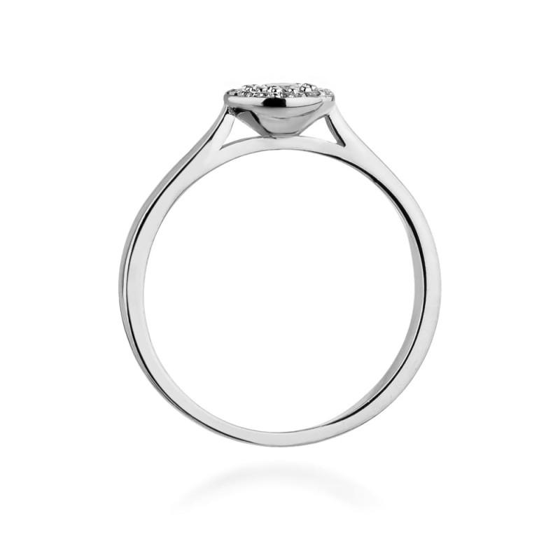 Pierścionek W362 Diament 0,12ct białe złoto