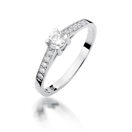 Pierścionek W364 Diament 0,30ct białe złoto
