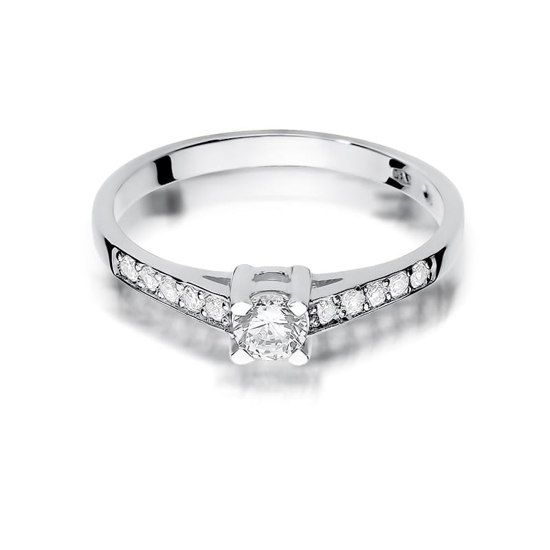 Pierścionek W364 Diament 0,30ct białe złoto