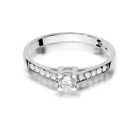 Pierścionek W364 Diament 0,30ct białe złoto