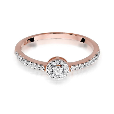 Pierścionek W273 Diament 0,05ct różowe złoto