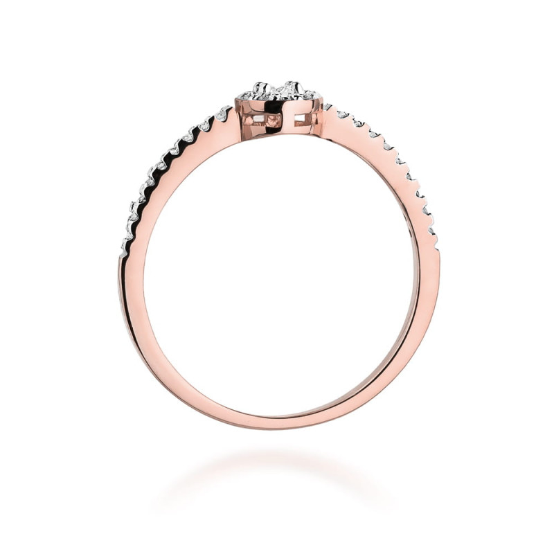 Pierścionek W273 Diament 0,05ct różowe złoto