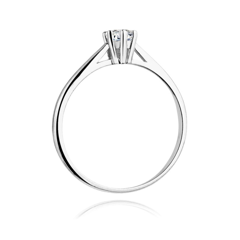 Pierścionek W365 Diament 0,15ct białe złoto