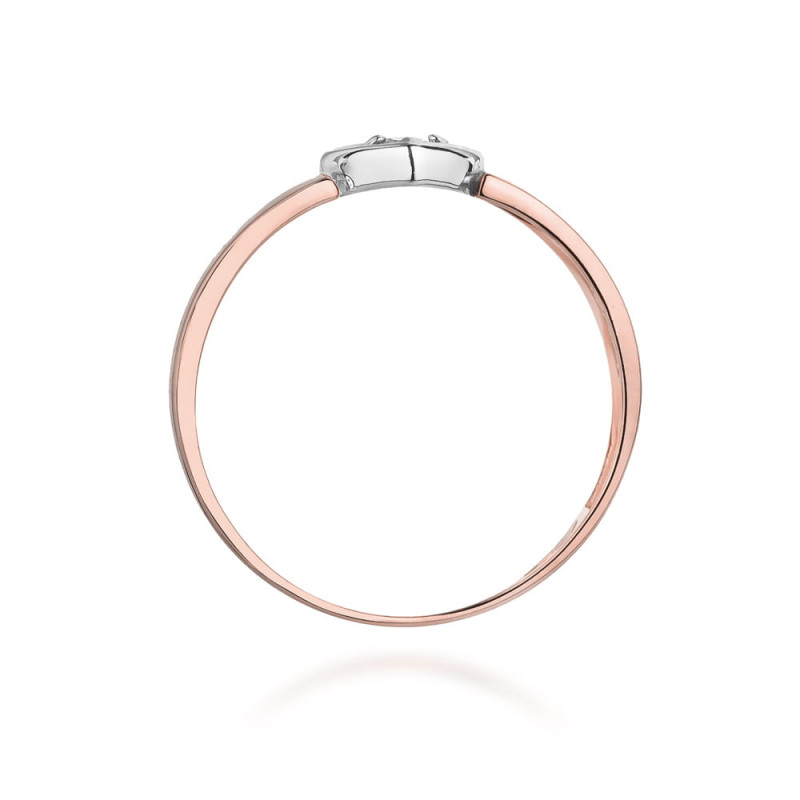 Pierścionek W276 Diament 0,04ct różowe złoto