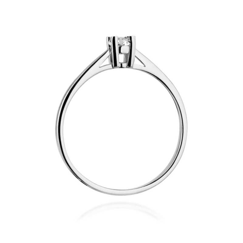 Pierścionek W367 Diament 0,15ct białe złoto