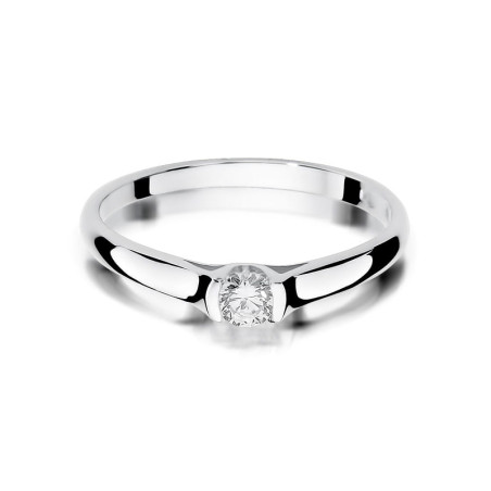 Pierścionek W369 Diament 0,15ct białe złoto
