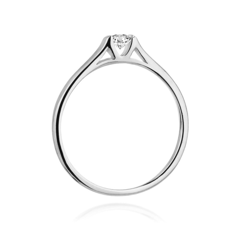 Pierścionek W369 Diament 0,15ct białe złoto
