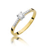 Pierścionek W382 Diament 0,15ct żółte złoto